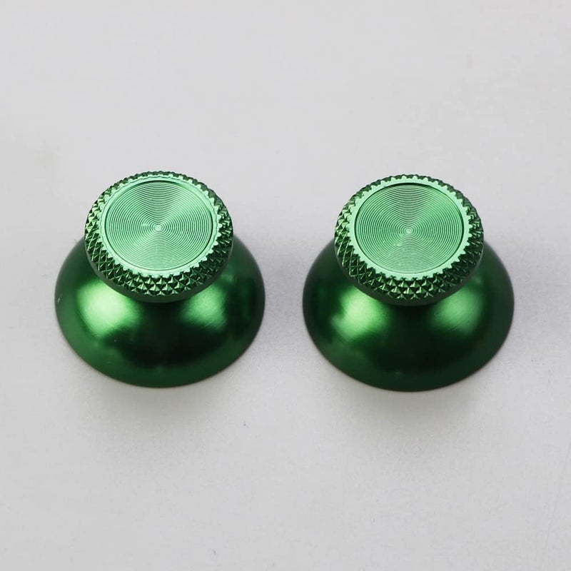 LightFairy 2pcs Metal Analog Grips Stick Thumbsticks for PS5 Controller Aluminum Alloy Metallic Joysticks (Green) - Image 2